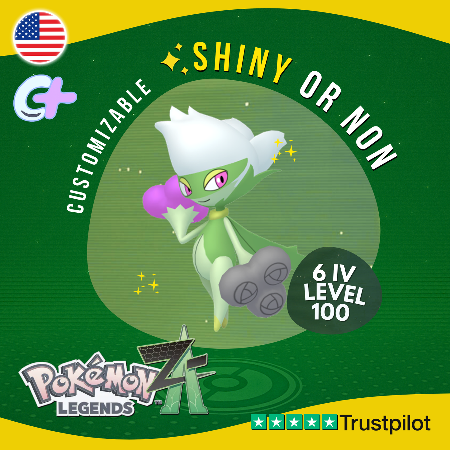 Roserade Shiny or Non ✨6 IV Pokémon Legends Z-A Competitive Customizable ZA Z A