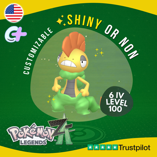 Scrafty Shiny or Non ✨6 IV Pokémon Legends Z-A Competitive Customizable ZA Z A
