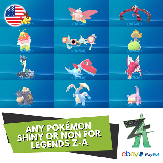 Any Pokémon Shiny or Non Legends Z-A ✨ 6 IV  Battle Ready Legit Custom ZA Z A