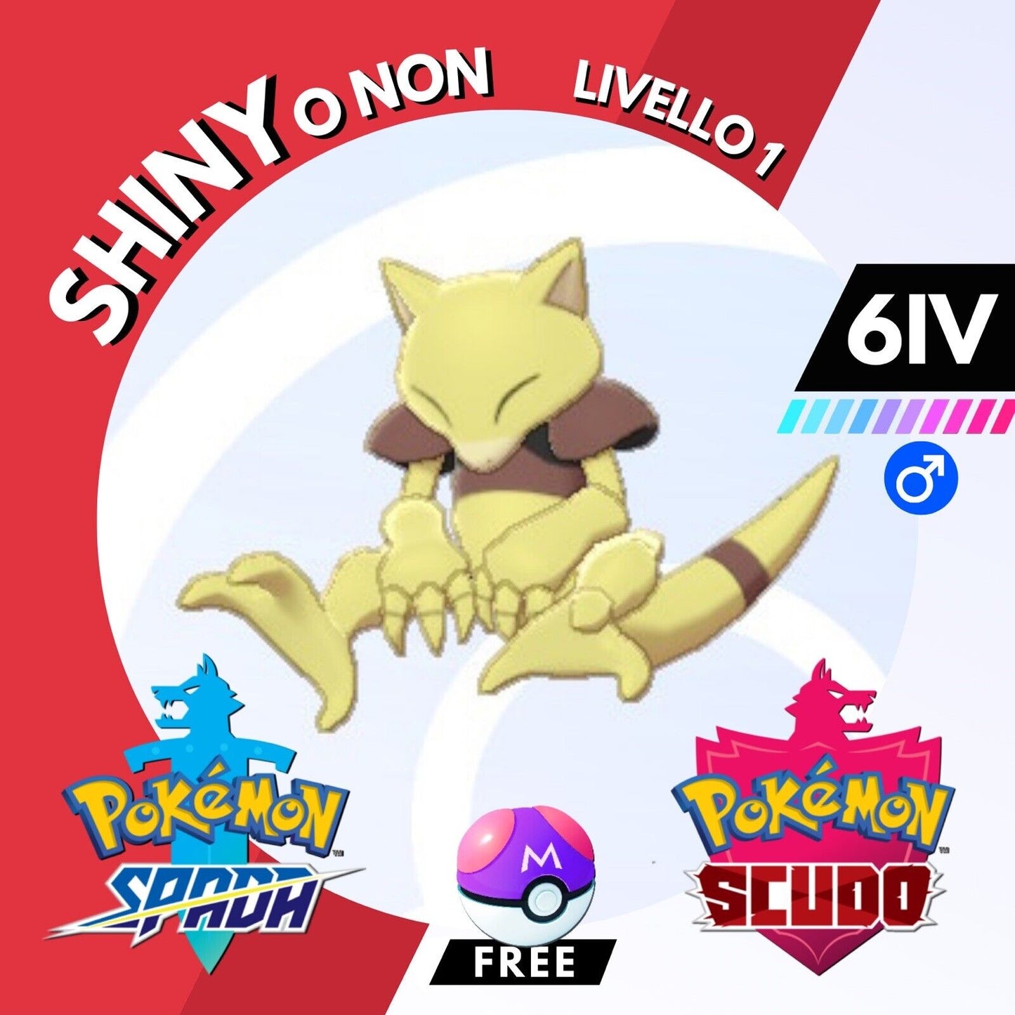 Abra Shiny o Non 6 IV e Master Ball Legit Pokemon Spada Scudo Sword Shield