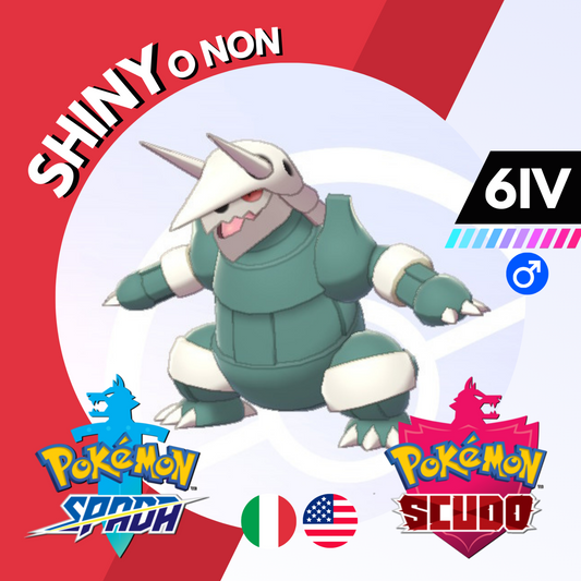Aggron Shiny o Non 6 IV Competitivo Legit Pokemon Spada Scudo Sword Shield