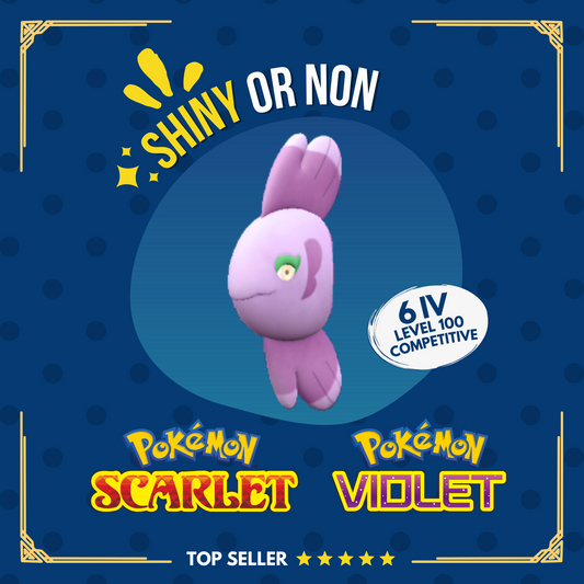 Alomomola Shiny or Non ✨ 6 IV Competitive Customizable Pokémon Scarlet Violet by Shiny Living Dex | Shiny Living Dex
