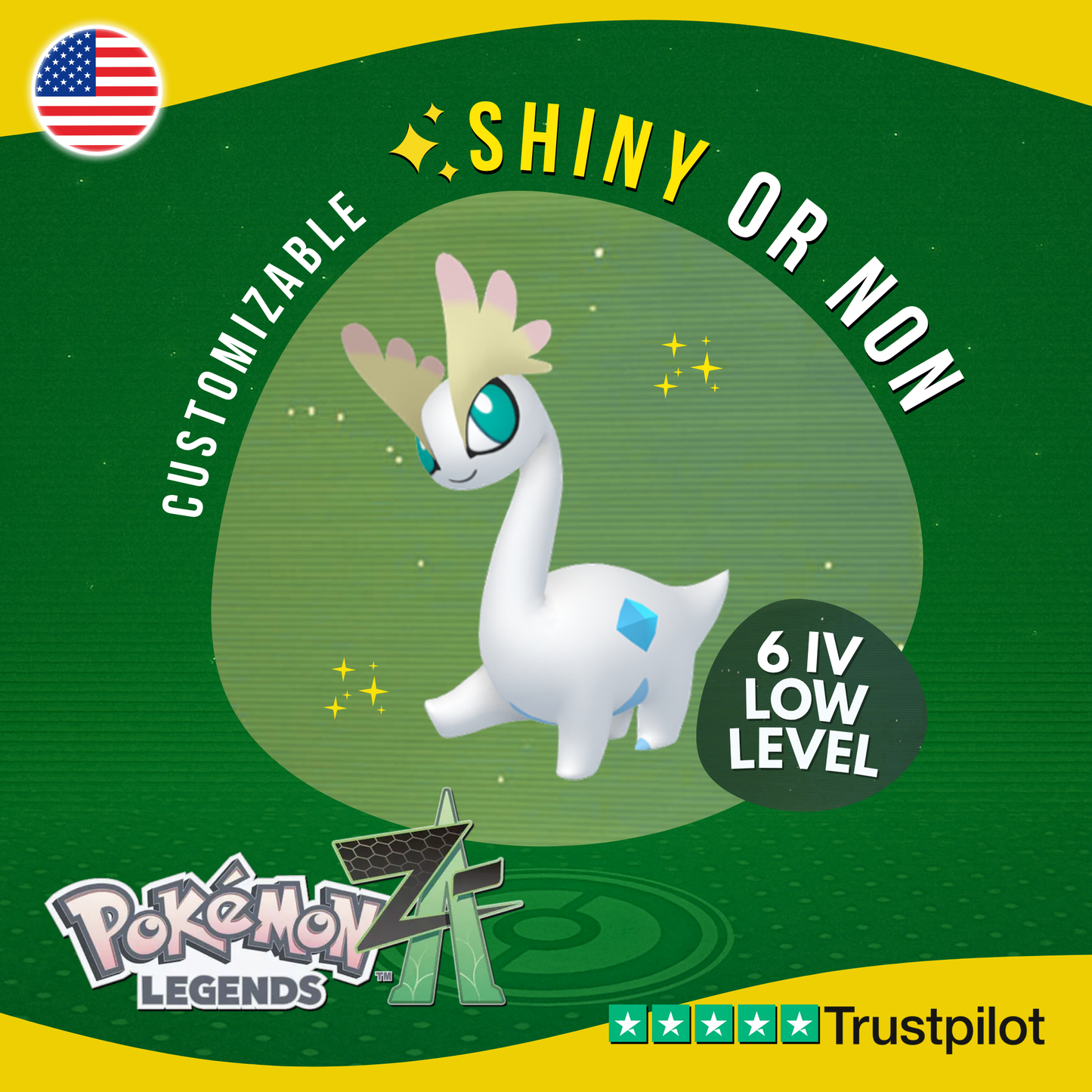 Amaura Shiny or Non ✨ 6 IV Pokémon Legends Z-A Competitive Customizable ZA Z A