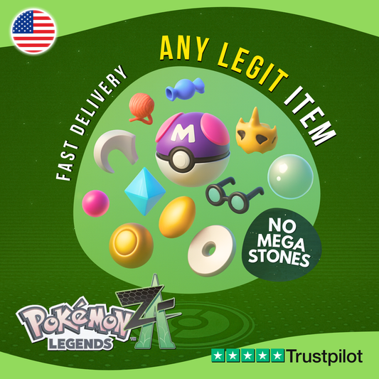 Any Legit Item for Pokémon Legends Z-A ZA Z Rare Candy XL Master Ball TM Nugget