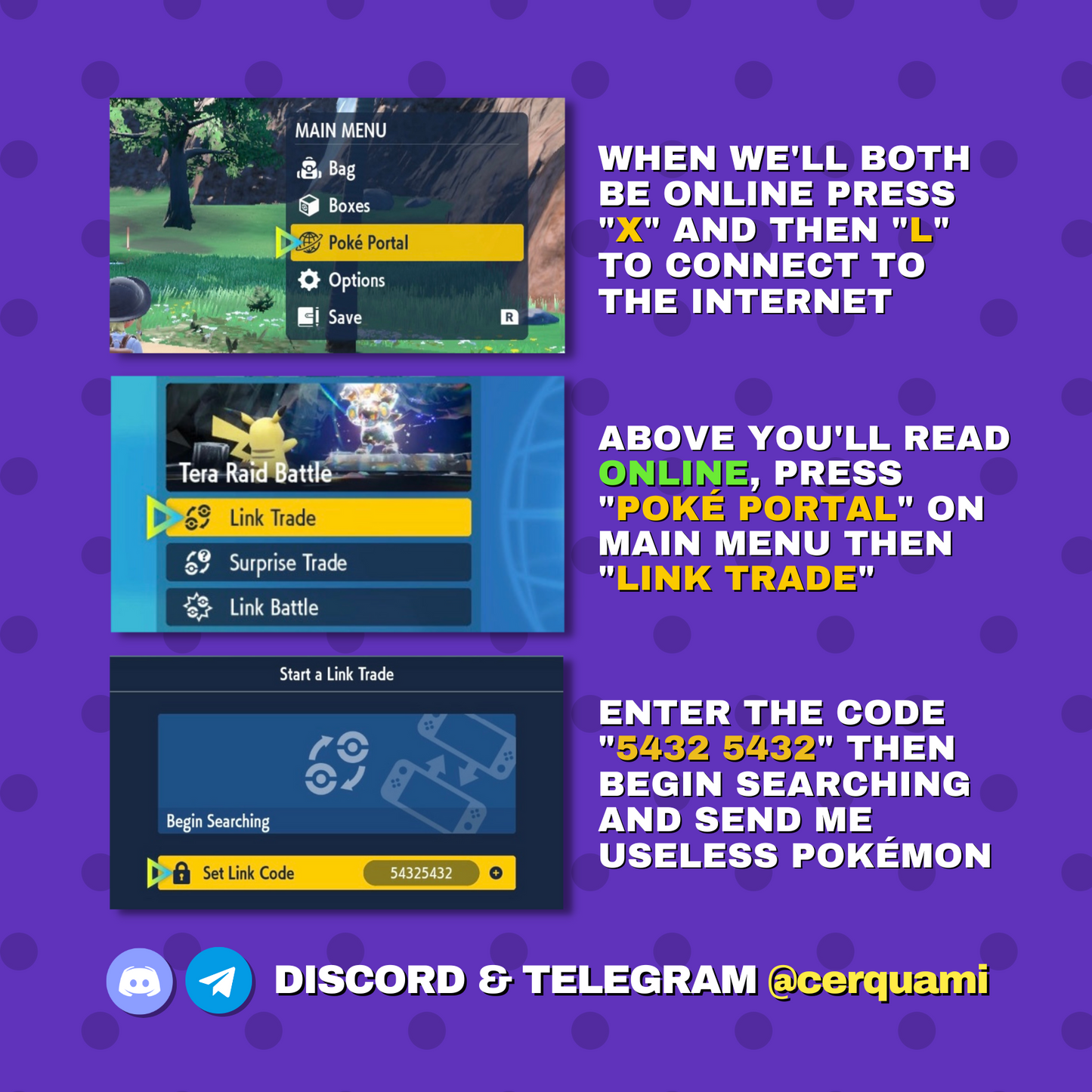 Any Pokémon Shiny Or Non For Scarlet & Violet Level 1 50 100 Competitive 6 IV Battle Custom OT Name Gender Level Nature Customizable Legit by Alberto Cerqua | Shiny Living Dex