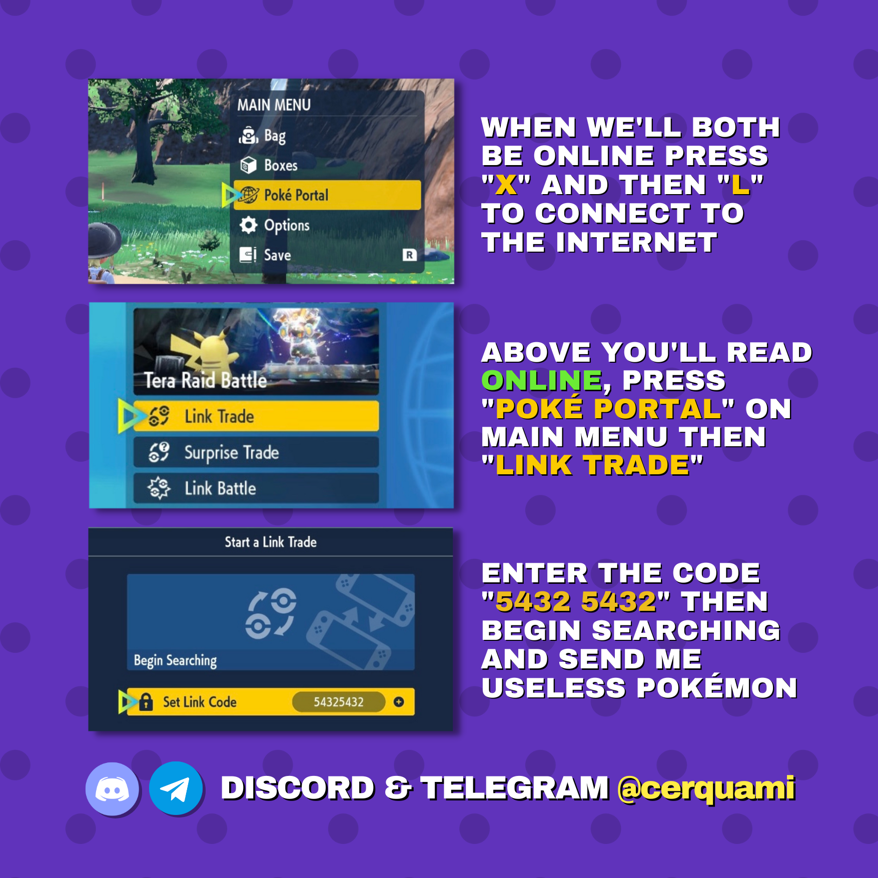 Any Pokémon Shiny Or Non For Scarlet & Violet Level 1 50 100 Competitive 6 IV Battle Custom OT Name Gender Level Nature Customizable Legit by Alberto Cerqua | Shiny Living Dex