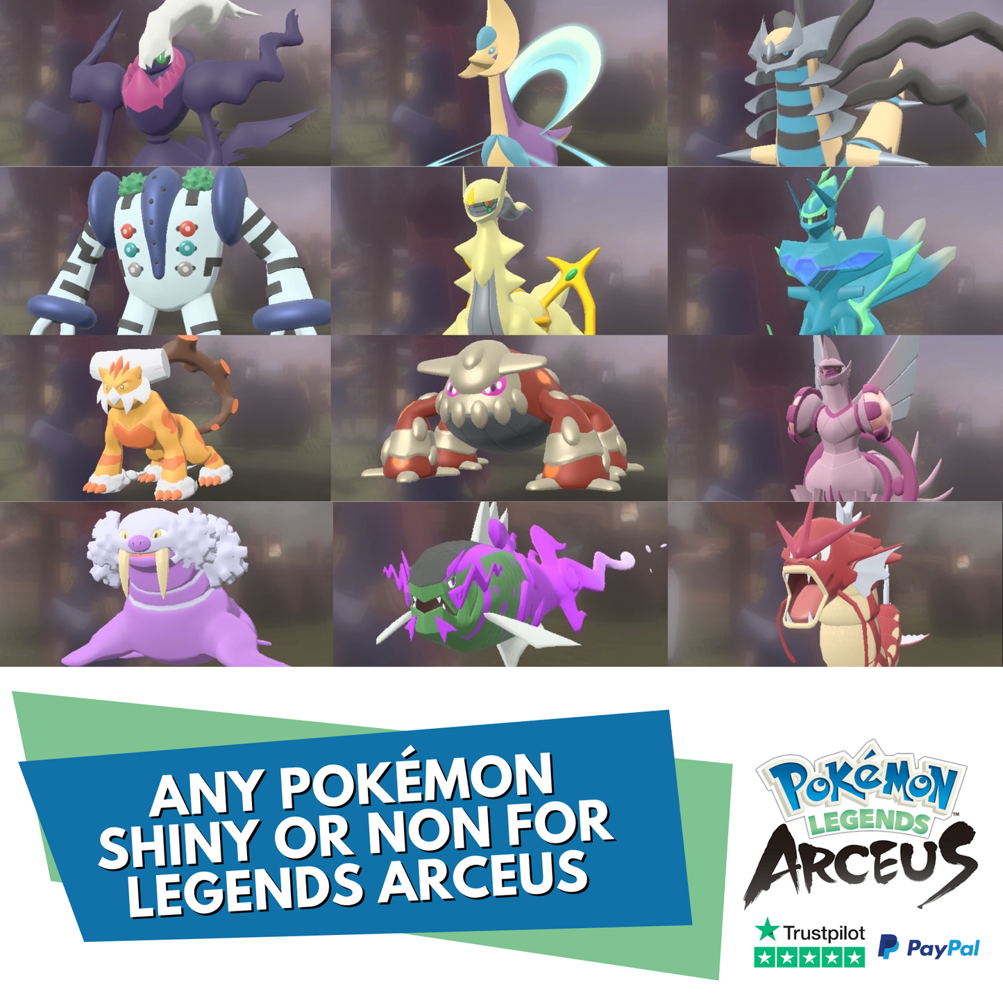 Any Shiny Pokémon from Legends Pokémon Arceus 6 IV Max Effort Custom OT Name Gender Level Nature Customizable Legal Legit by Il mio negozio | Shiny Living Dex