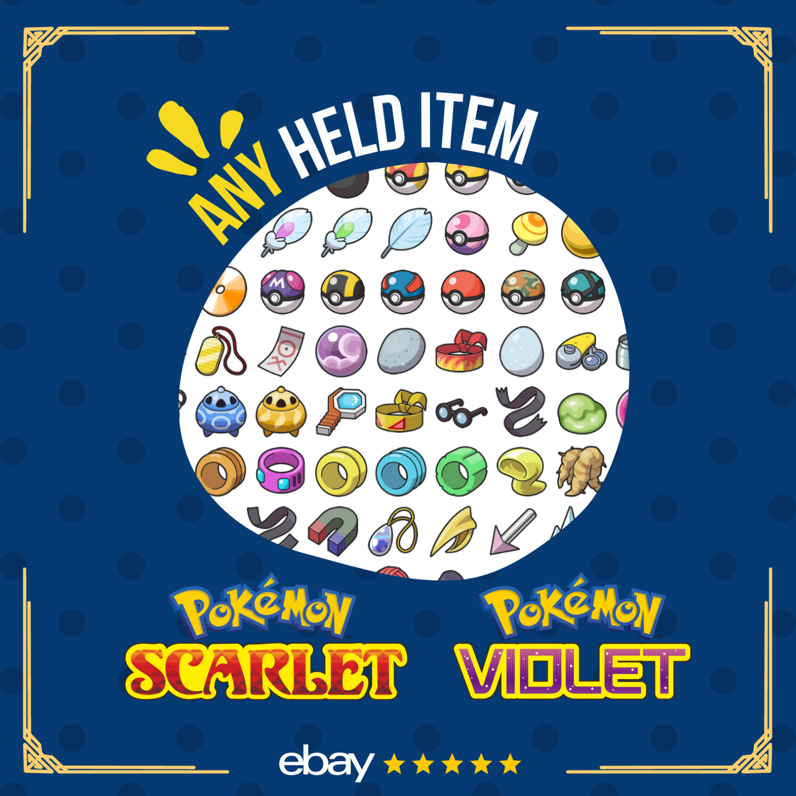 ANY TMs TM Held Item for Pokémon Scarlet Violet Master Ball Life