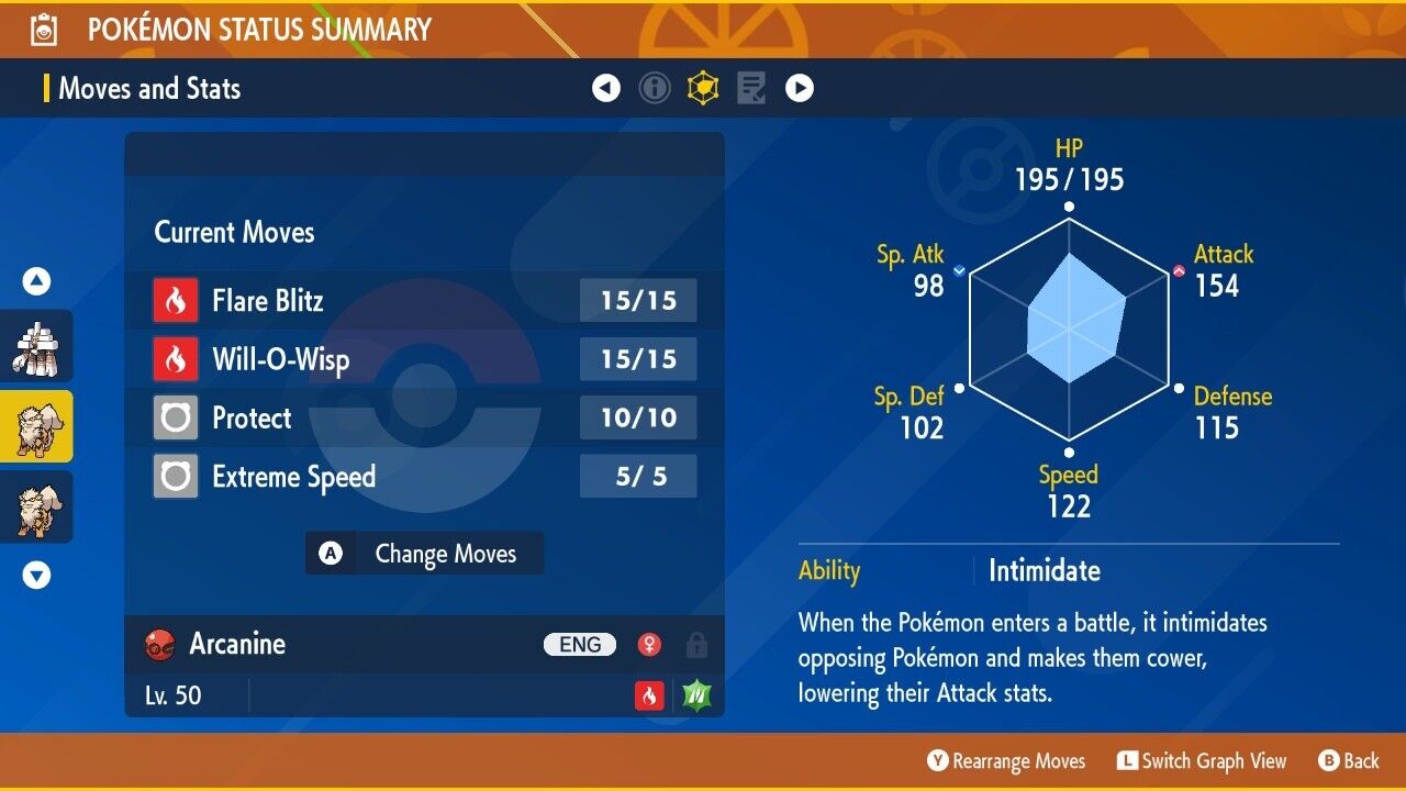 Arcanine Shiny Paul Chua Champion Event IV Untouched Pokémon Scarlet Violet Shiny Lv. 50 by Shiny Living Dex | Shiny Living Dex