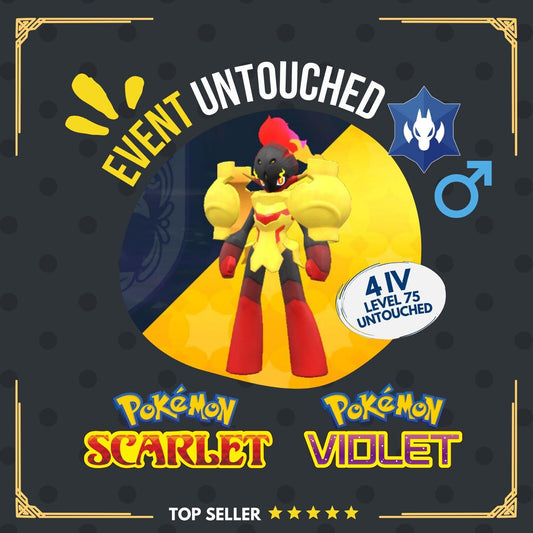 Armarouge Hard To Find Tera Raid Event 2024 Untouched IV Pokémon Scarlet Violet Non Shiny Lv. 75 by Shiny Living Dex | Shiny Living Dex