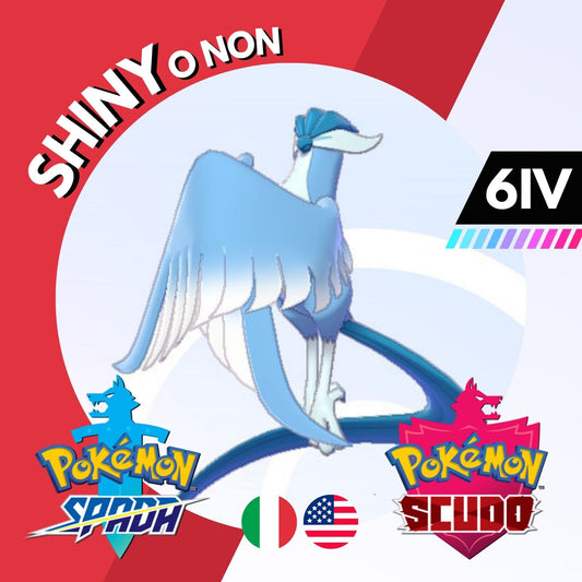 Articuno di Galar Shiny o Non 6 IV Competitivo Pokemon Spada Scudo Sword Shield