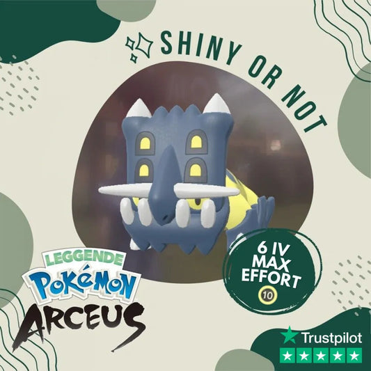 Bastiodon Shiny ✨ Legends Pokémon Arceus 6 Iv Max Effort Custom Ot Level Gender