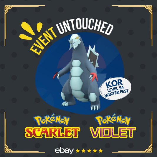 Baxcalibur Winter Festa 2023 Korea Event Untouched Legit Pokémon Scarlet Violet Non shiny Lv. 54 by Shiny Living Dex | Shiny Living Dex