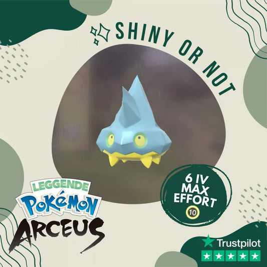 Bergmite Shiny ✨ Legends Pokémon Arceus 6 Iv Max Effort Custom Ot Level Gender