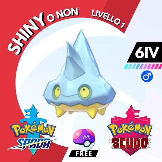 Bergmite Shiny o Non 6 IV e Master Ball Legit Pokemon Spada Scudo Sword Shield