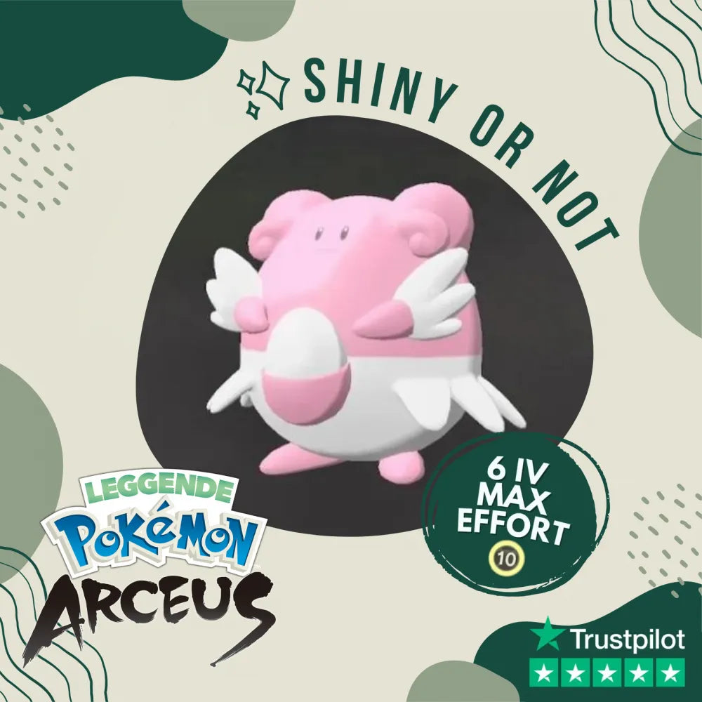 HISUIページ Blissey Shiny ✨ Legends Pokémon Arceus 6 IV Max Effort Custom OT
