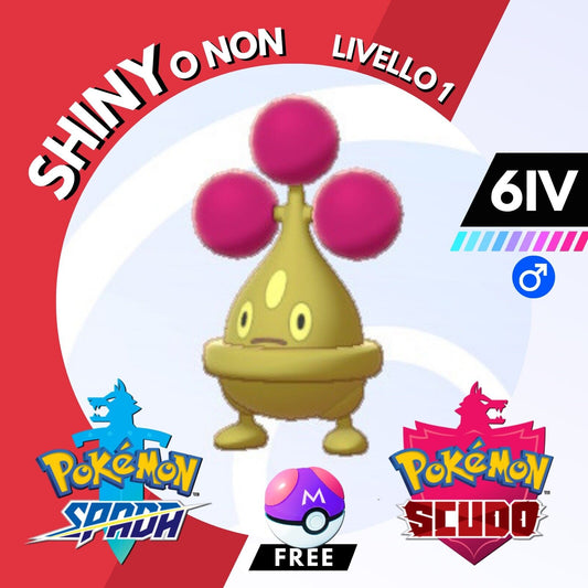 Bonsly Shiny o Non 6 IV e Master Ball Legit Pokemon Spada Scudo Sword Shield