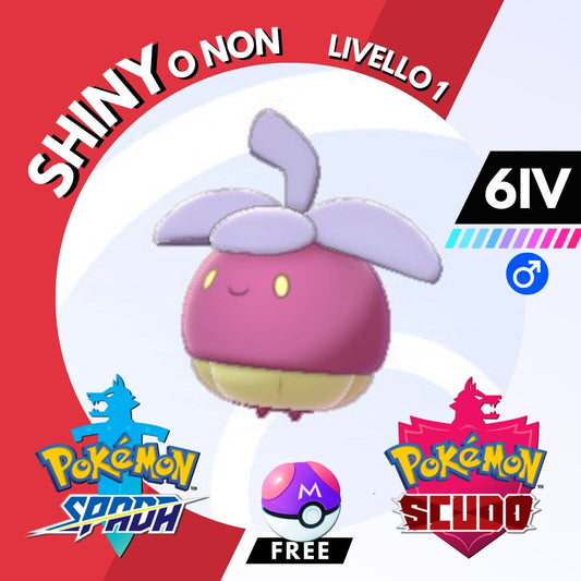 Bounsweet Shiny o Non 6 IV e Master Ball Legit Pokemon Spada Scudo Sword Shield