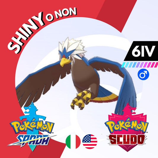 Braviary Shiny o Non 6 IV Competitivo Legit Pokemon Spada Scudo Sword Shield