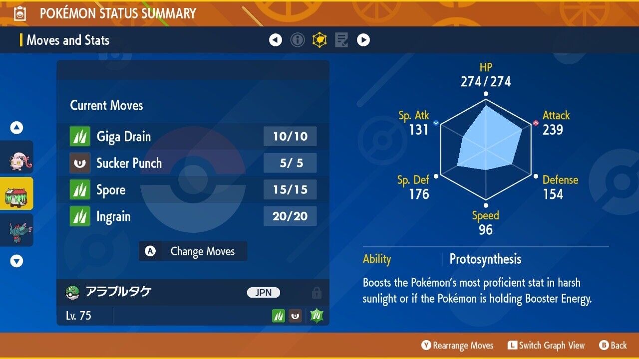 Brute Bonnet CoroCoro Koro Coro Japan Event Untouched IV Pokémon Scarlet Violet Non Shiny Lv. 75 by Shiny Living Dex | Shiny Living Dex