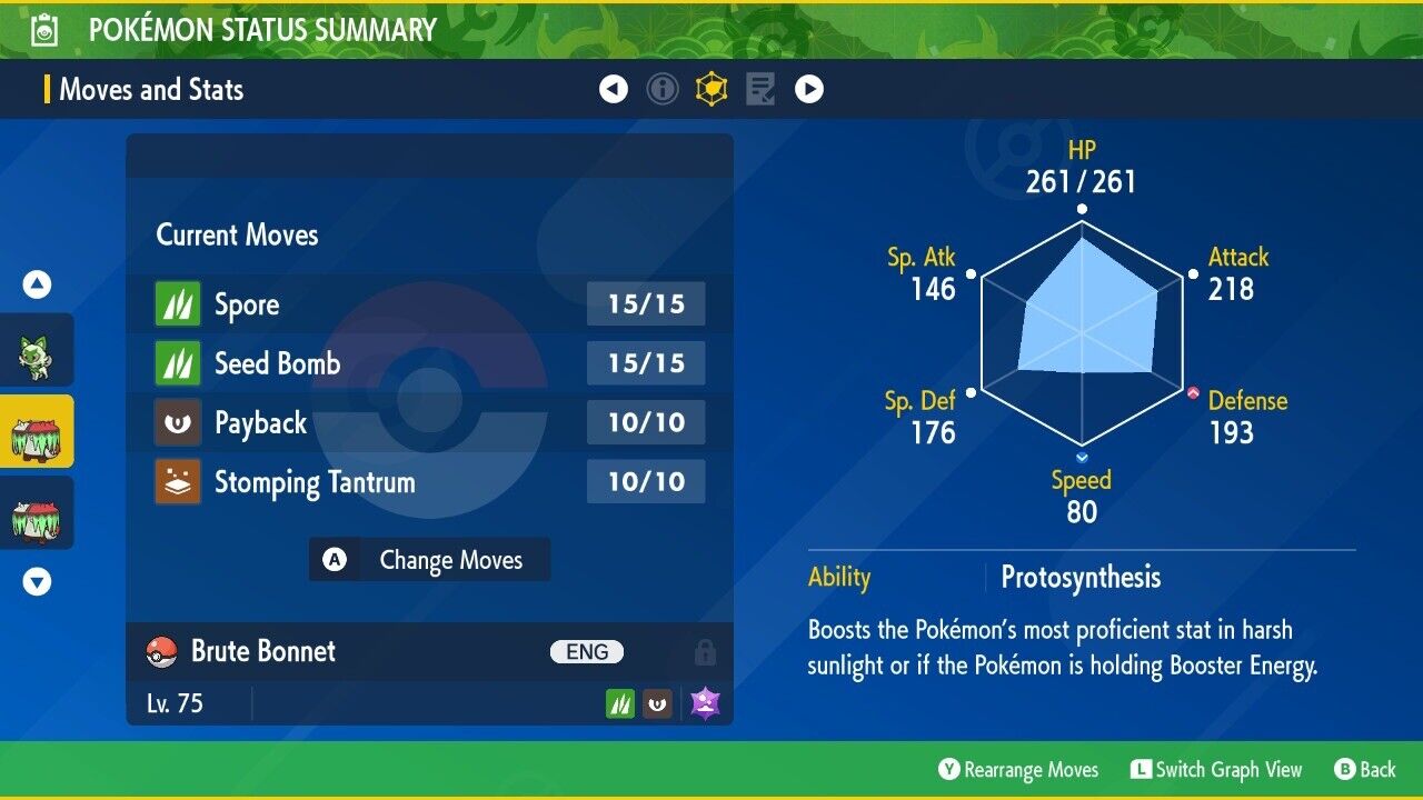 Brute Bonnet Shiny or Non Tera Raid Event Untouched IV Pokémon Scarlet Violet by Shiny Living Dex | Shiny Living Dex