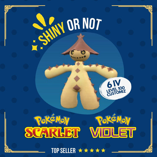 Cacturne Shiny or Non ✨ 6 IV Competitive Customizable Pokémon Scarlet Violet by Shiny Living Dex | Shiny Living Dex