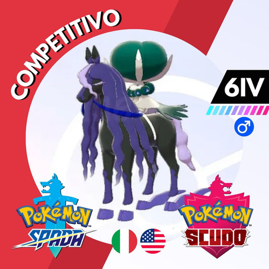 Calyrex Cavaliere Spettrale con Spectrier 6 IV Pokemon Spada Scudo Sword Shield
