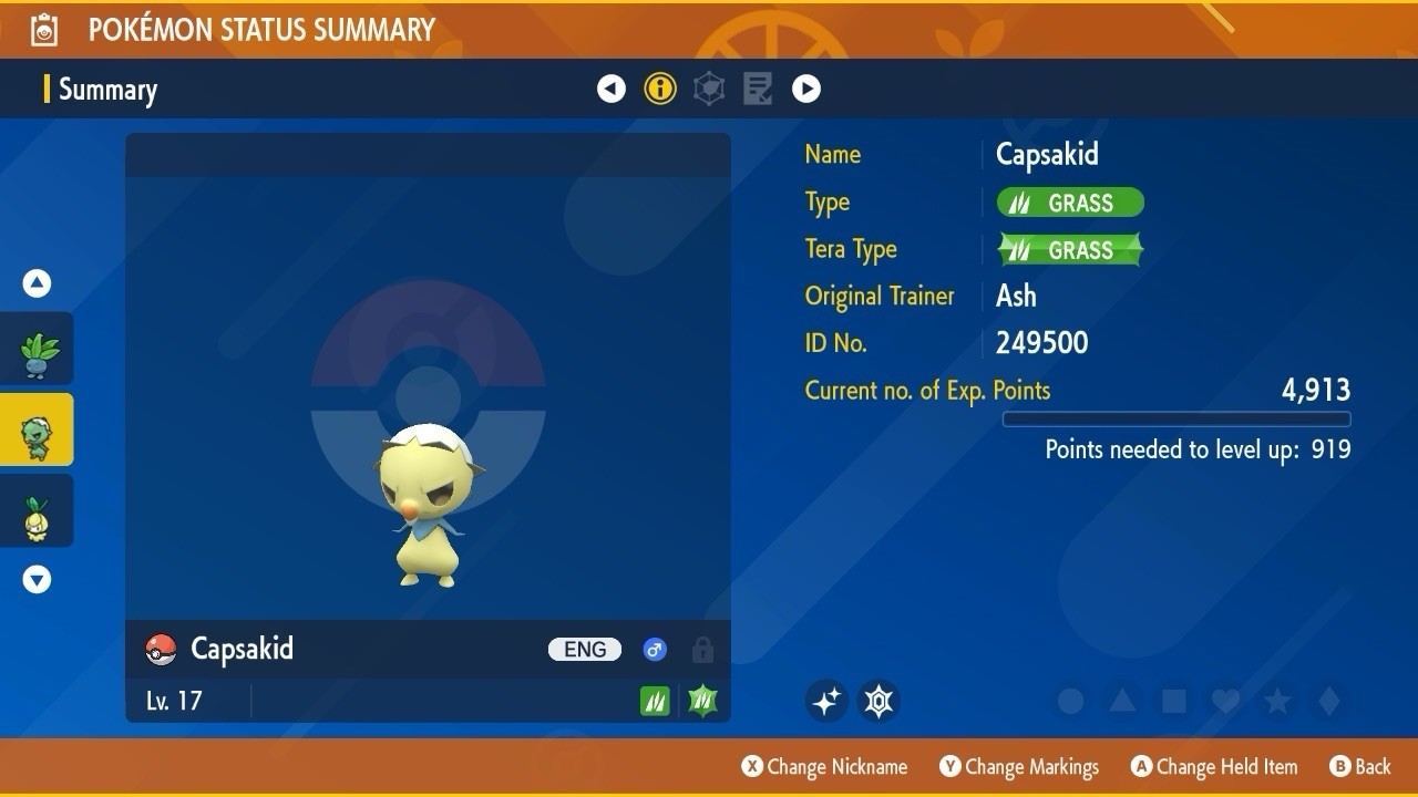 Capsakid Shiny Mass Outbreak July 25 Event Untouched IV Pokémon Scarlet Violet