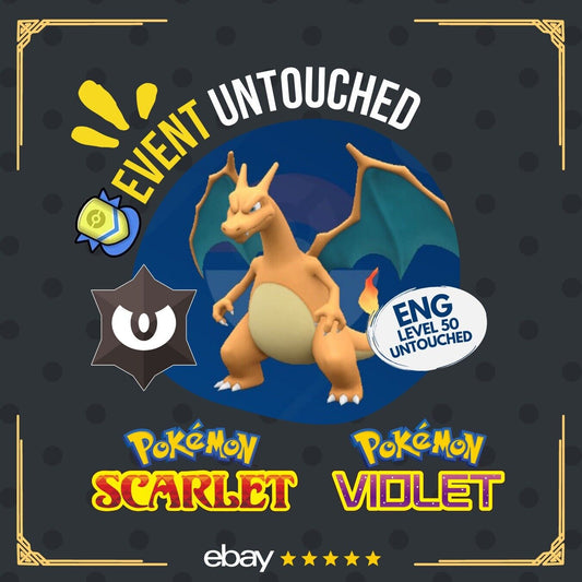Charizard Dark Tera Horizons Friede's Event Untouched IV Pokémon Scarlet Violet Non shiny Lv 50 by Shiny Living Dex | Shiny Living Dex