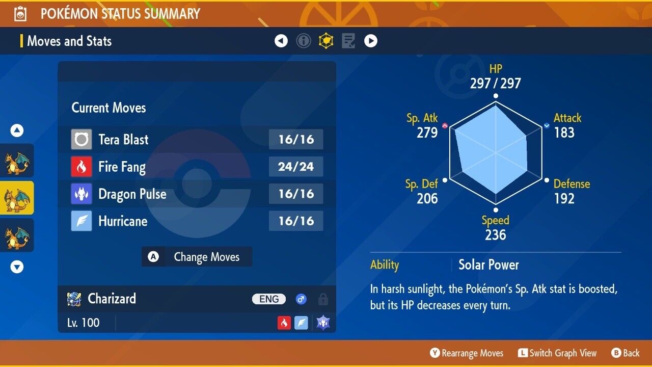Charizard Unrivaled Tera Raid Event 2022 100% Untouched Pokémon Scarlet Violet Non shiny Lv. 100 by Shiny Living Dex | Shiny Living Dex