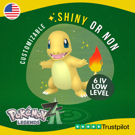 Charmander Shiny or Non ✨6IV Pokémon Legends Z-A Competitive Customizable ZA Z A