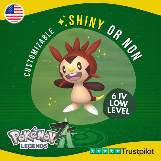 Chespin Shiny or Non ✨ 6 IV Pokémon Legends Z-A Competitive Customizable ZA Z A