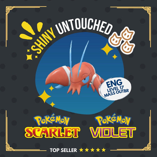 Clauncher Shiny Event Outbreak Uncommon Mark Untouched Pokémon Scarlet Violet Shiny by Shiny Living Dex | Shiny Living Dex