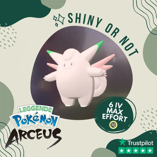 Clefable Shiny ✨ Legends Pokémon Arceus 6 Iv Max Effort Custom Ot Level Gender