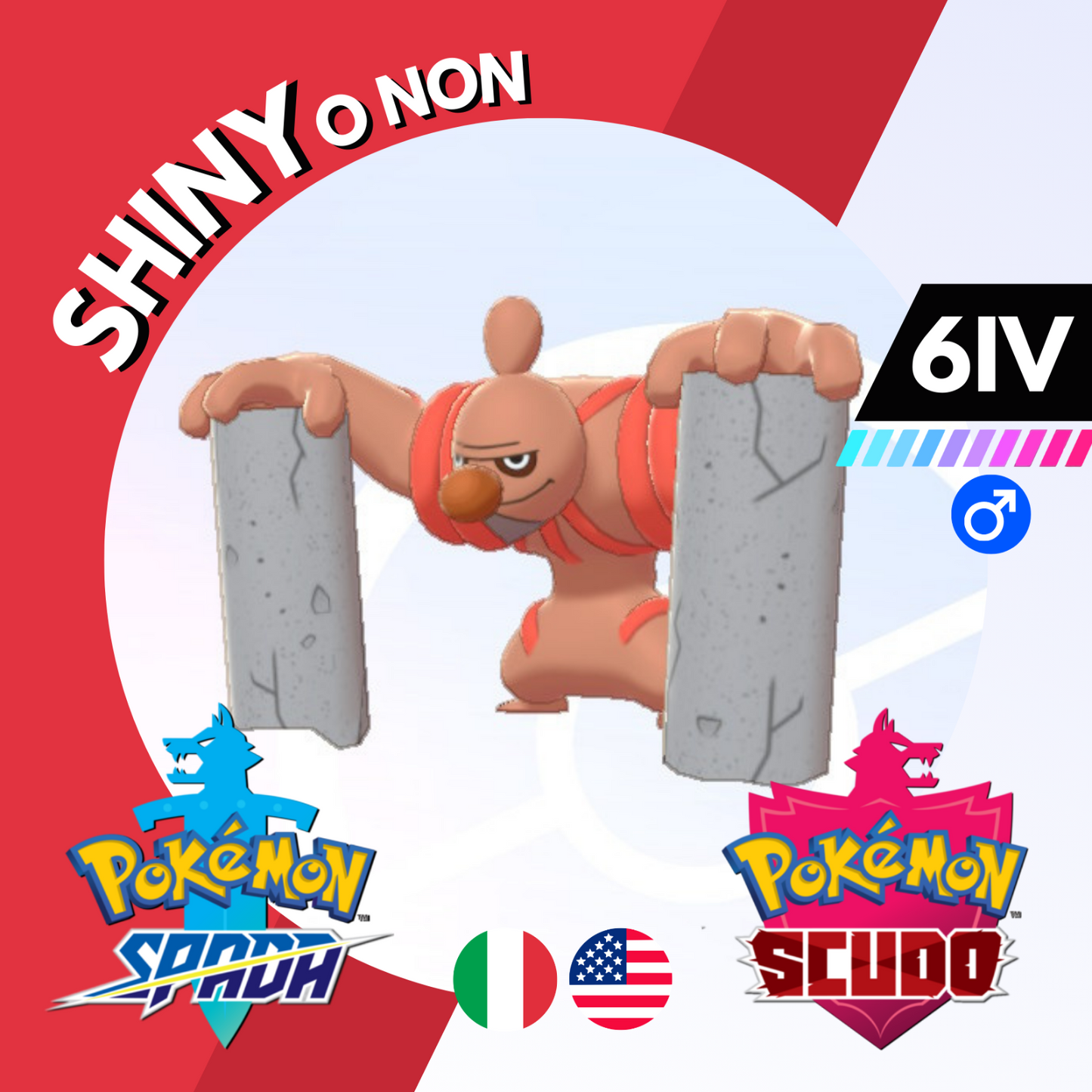 Conkeldurr Shiny o Non 6 IV Competitivo Legit Pokemon Spada Scudo Sword Shield