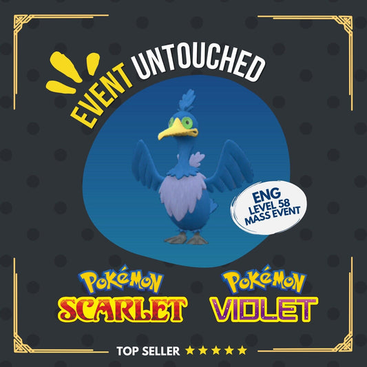 Cramorant Mass Outbreak October 2024 Event Untouched IV Pokémon Scarlet Violet