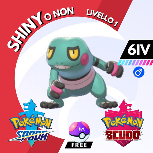 Croagunk Shiny o Non 6 IV e Master Ball Legit Pokemon Spada Scudo Sword Shield
