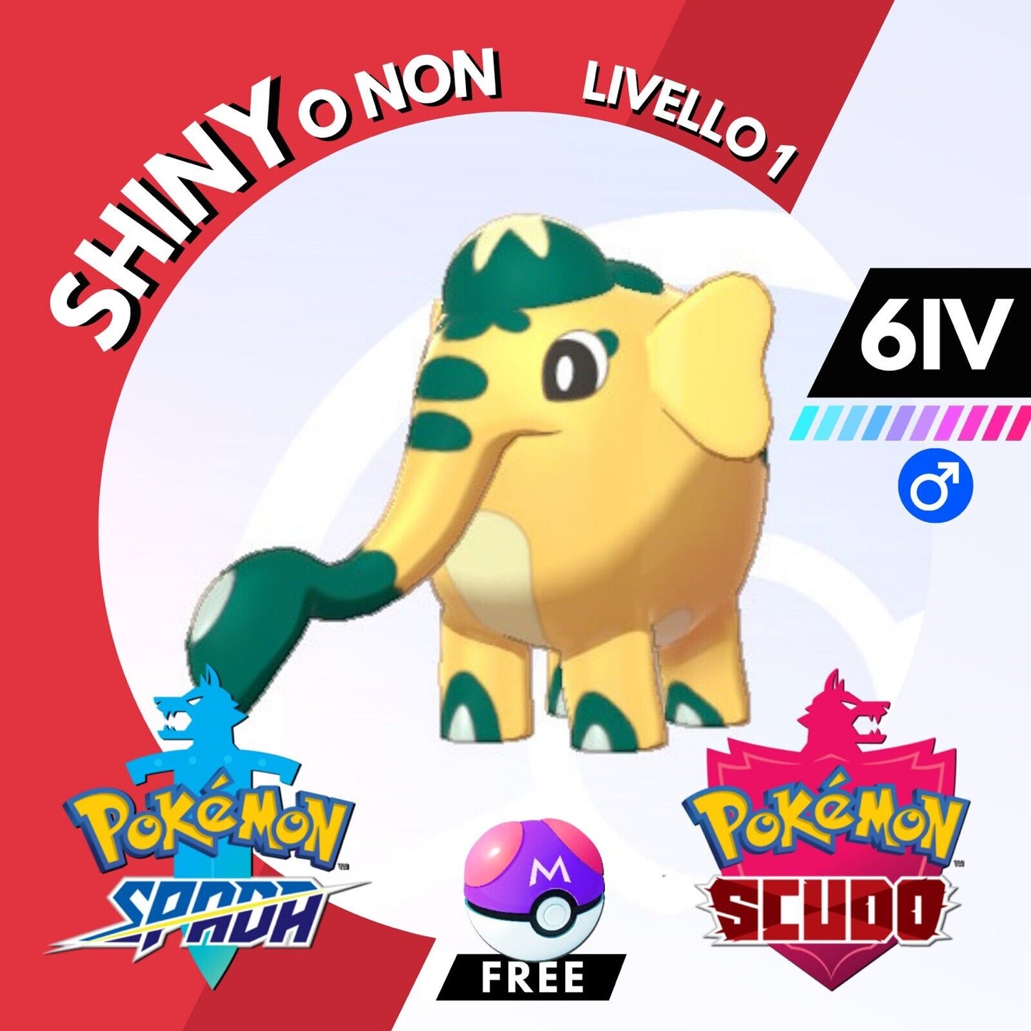 Cufant Shiny o Non 6 IV e Master Ball Legit Pokemon Spada Scudo Sword Shield