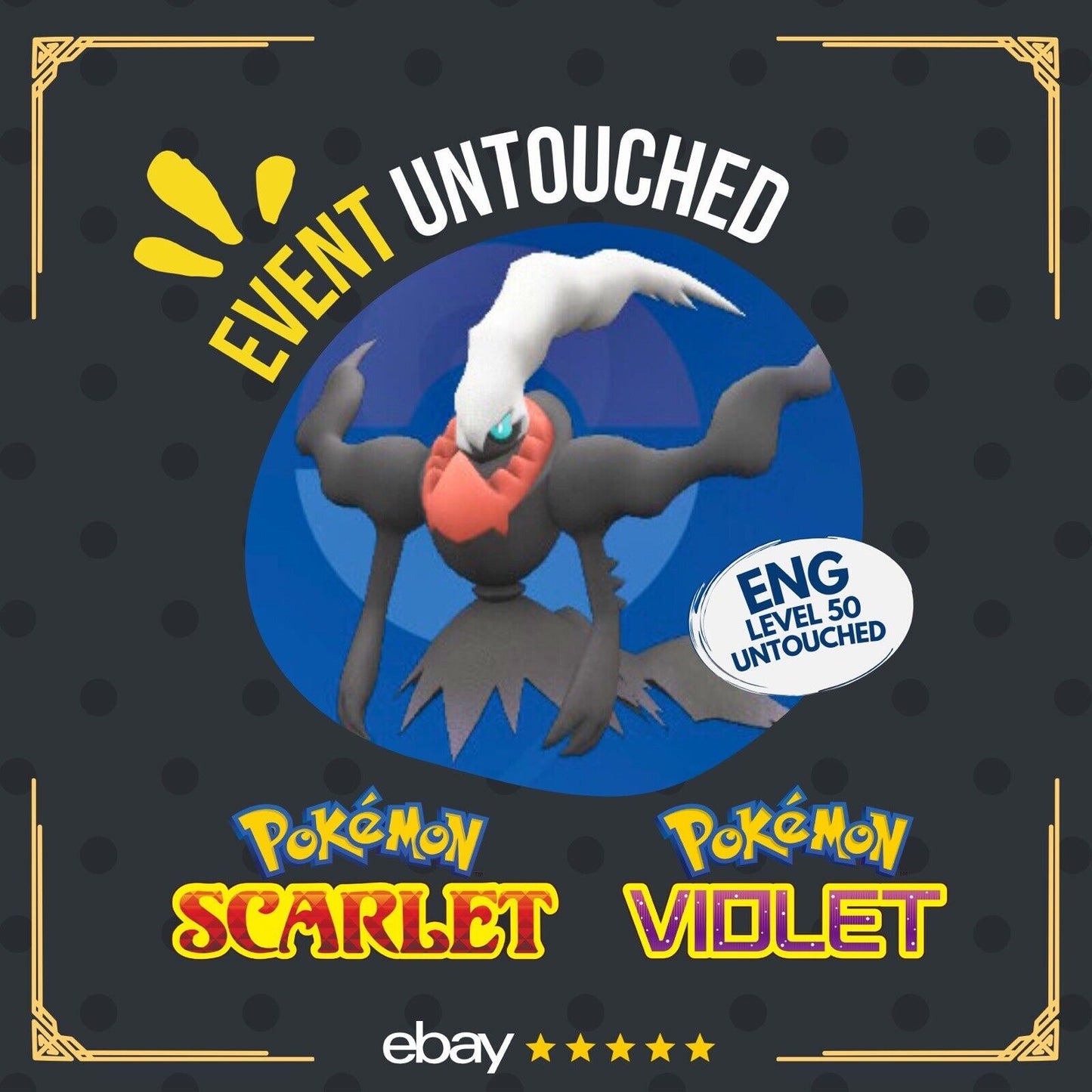 Darkrai Mistery Gift NEWM00N1SC0M1NG Event Untouched IV Pokémon Scarlet Violet Non shiny Lv 50 by Shiny Living Dex | Shiny Living Dex
