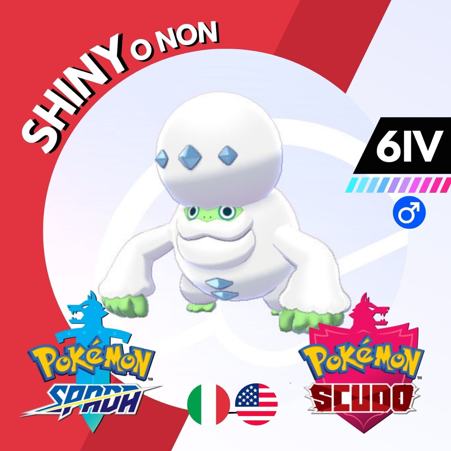 Darmanitan Galar Shiny o Non 6 IV Competitivo Pokemon Spada Scudo Sword Shield