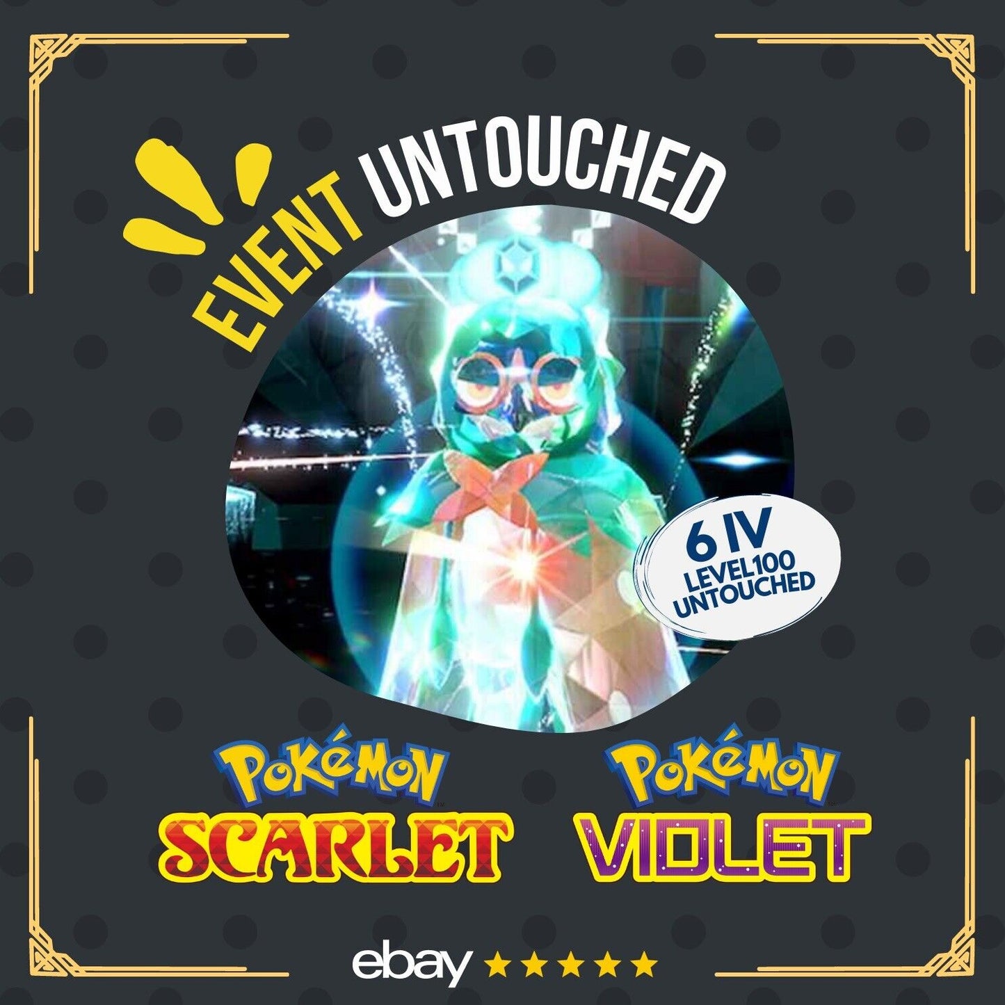 Decidueye Unrivaled Tera Raid March 2023 Event Untouched Pokémon Scarlet Violet Non shiny Lv. 100 by Shiny Living Dex | Shiny Living Dex
