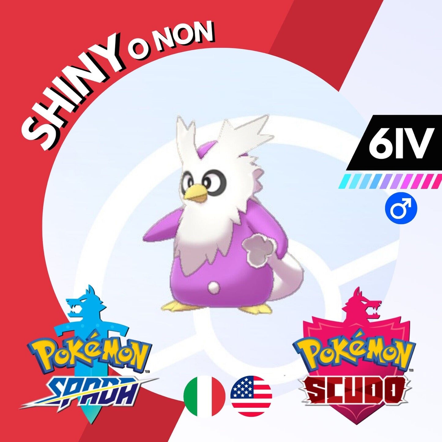 Delibird Shiny o Non 6 IV Competitivo Legit Pokemon Spada Scudo Sword Shield