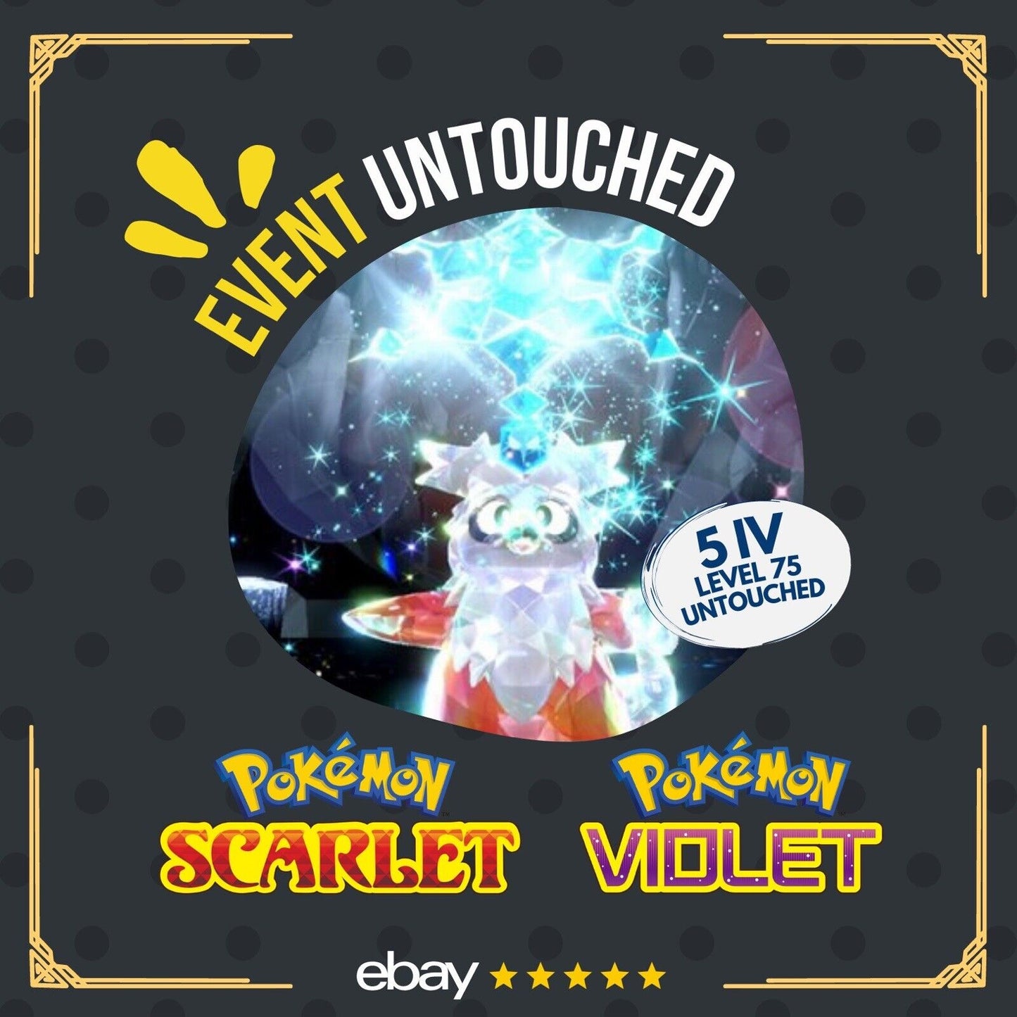 Delibird Spotlight Tera Raid Event December 22 Untouched Pokémon Scarlet Violet Non Shiny Lv. 75 by Shiny Living Dex | Shiny Living Dex