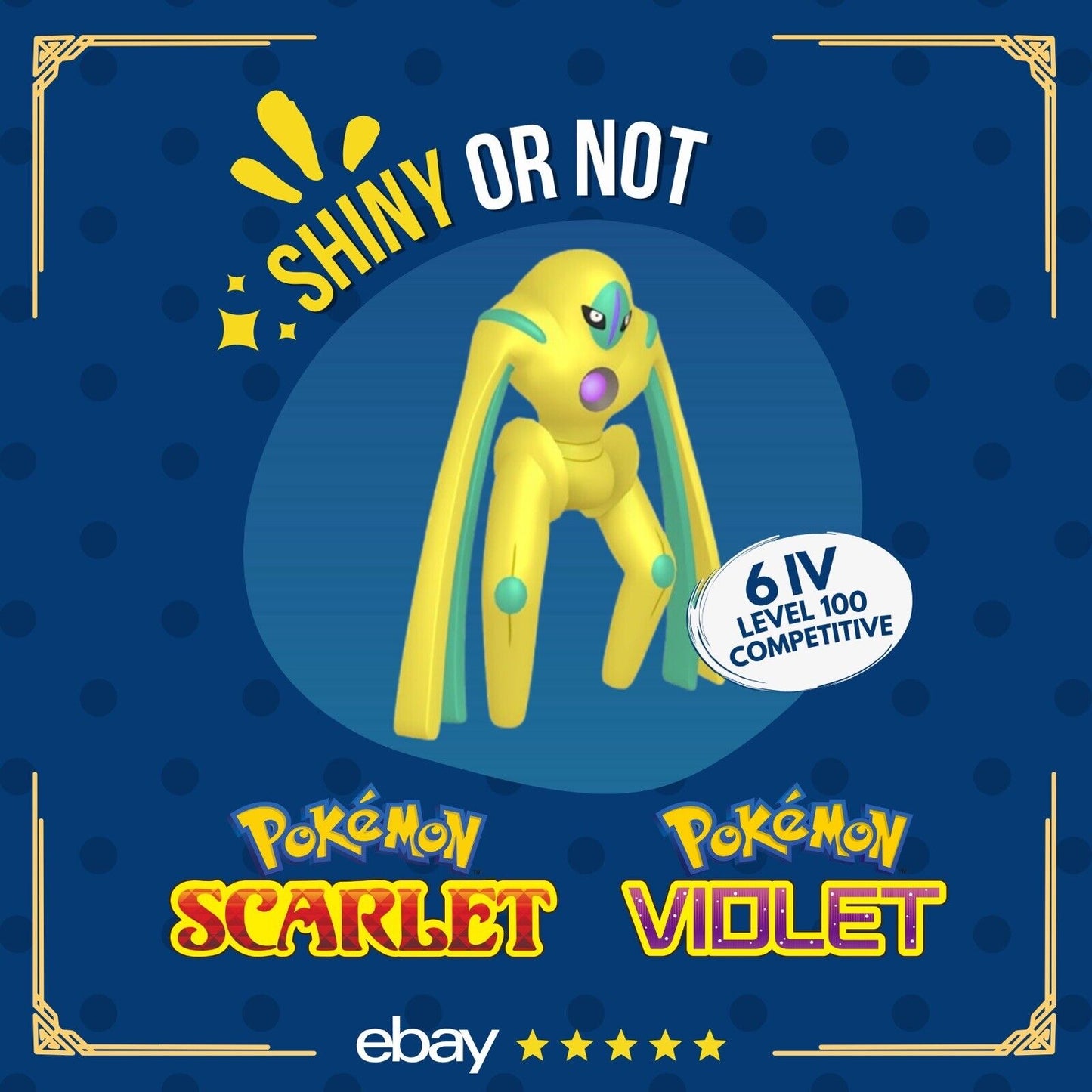 Deoxys Defense Shiny or Non ✨ 6 IV Competitive Custom OT Pokémon Scarlet Violet by Shiny Living Dex | Shiny Living Dex
