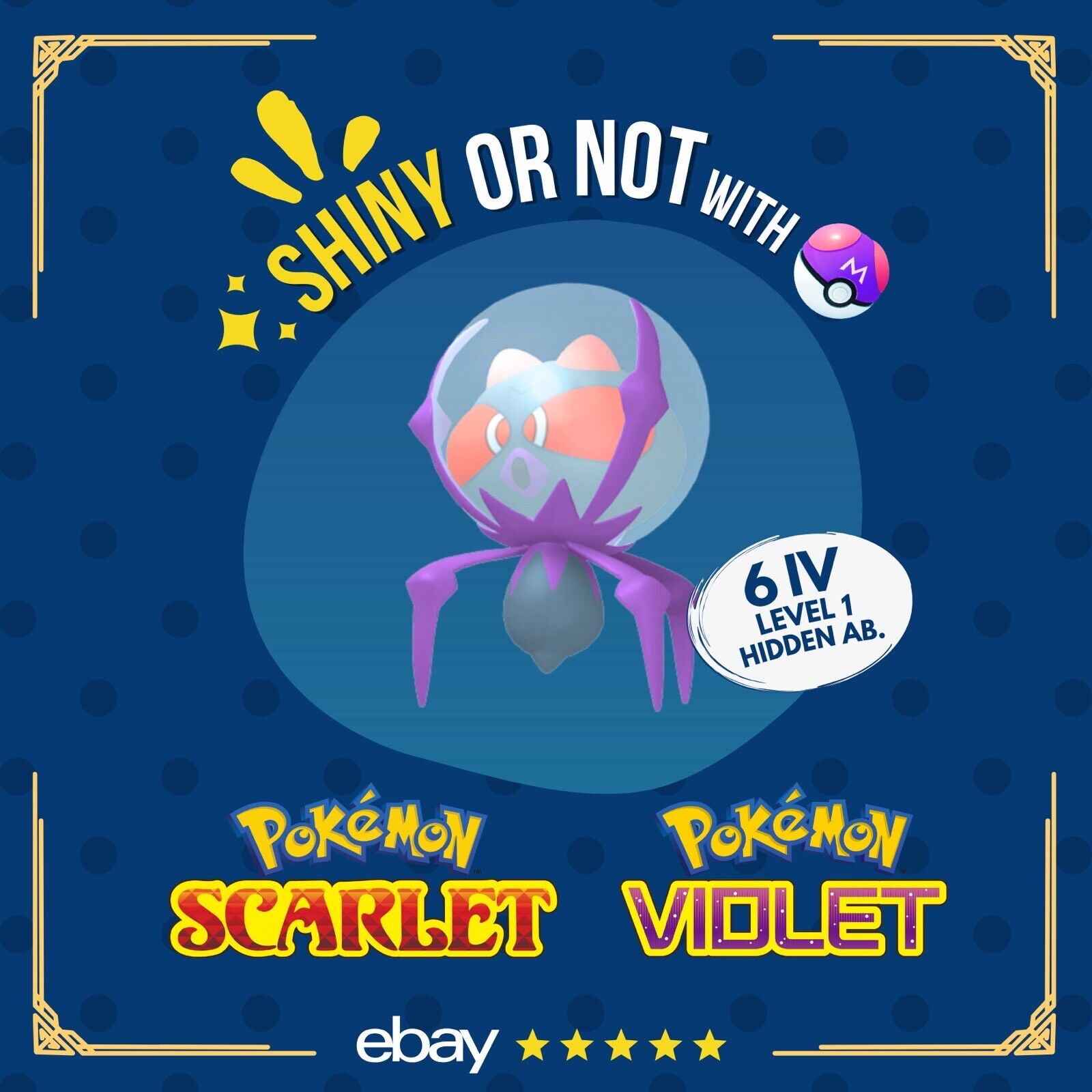 Dewpider Shiny or Non ✨ 6 IV Customizable Nature Level OT Pokémon Scar –  Shiny Living Dex
