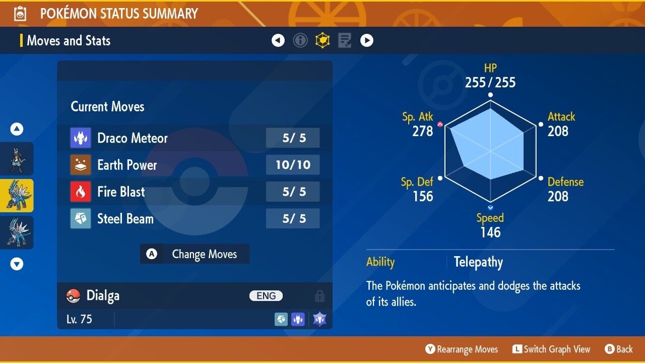Dialga Tera Raid Event December ☆ 5 Star IV Untouched ENG Pokémon Scarlet Violet Non Shiny Lv. 75 by Shiny Living Dex | Shiny Living Dex
