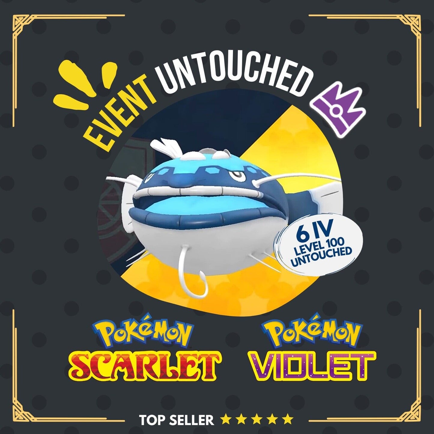 Dondozo Unrivaled Tera Raid Event Mightiest Water 6 IV Pokémon Scarlet Violet