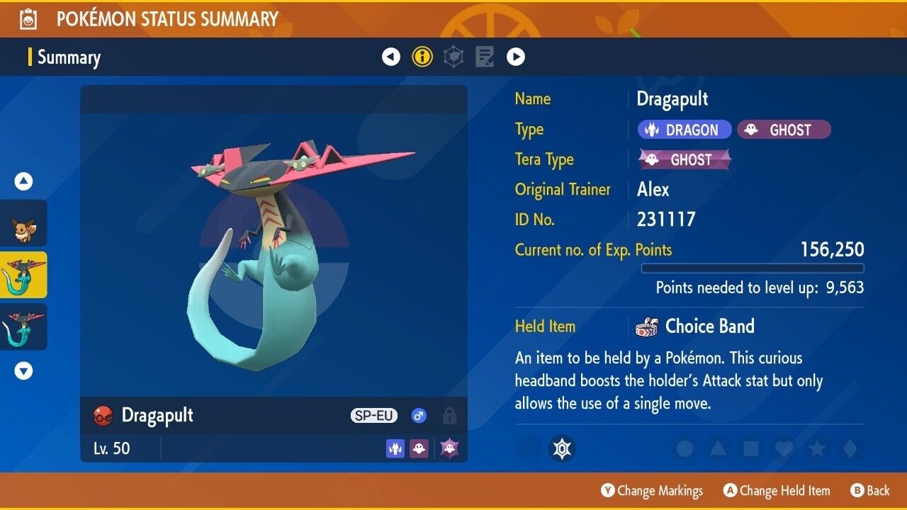 Dragapult Alex Gomez LA1CPHANT0M4CE Mistery Untouched IV Pokémon Scarlet Violet Non shiny Lv 50 by Shiny Living Dex | Shiny Living Dex