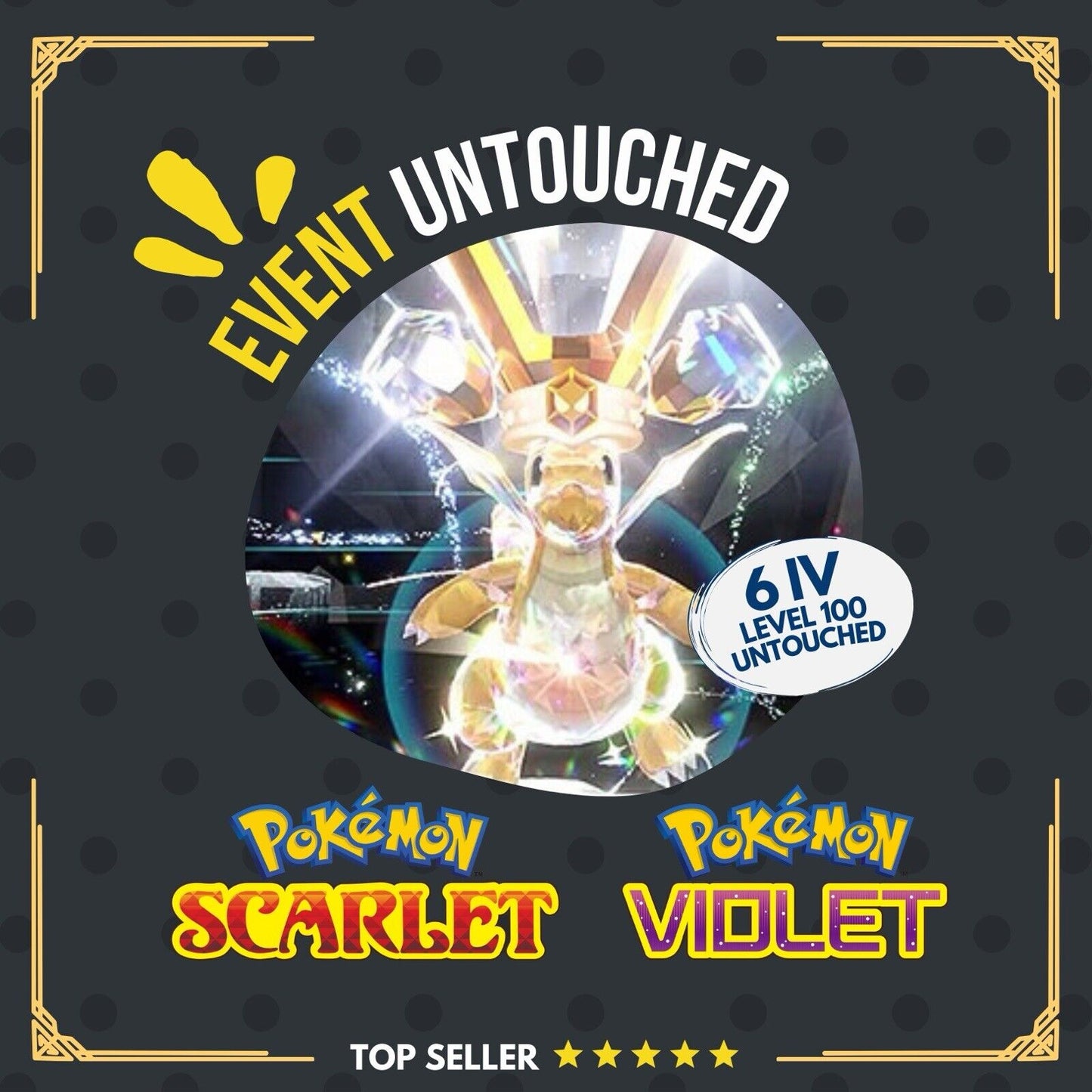 Dragonite Unrivaled Tera Raid Event Mightiest Normal 6 IV Pokémon Scarlet Violet