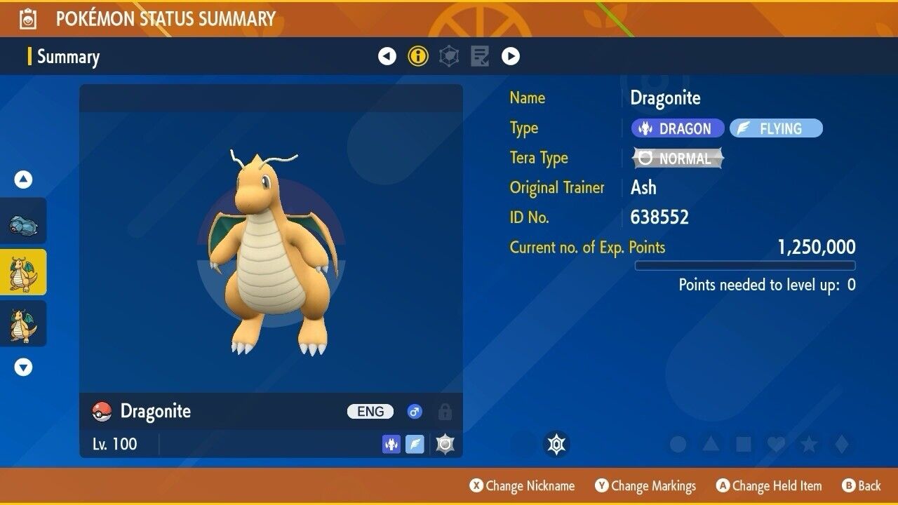Dragonite Unrivaled Tera Raid Event Mightiest Normal 6 IV Pokémon Scarlet Violet